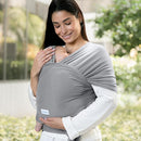 Comfy Cubs Baby Wrap Carrier - Soft & Secure Fit Cotton Blend Baby Carrier Newborn to Toddler - Hands-Free & Lightweight Infant Wrap - Adjustable, One Size Fits All Toddler Sling - Slate Grey by TinyTreasures Baby Boutique