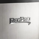 RecPro 3.3 Cu Ft 12V RV Refrigerator | Stainless Steel Frost-Free Fridge with Can Holder | Compact Camper Fridge with Door Storage, 7 Temp Settings | 19”W x 19”D x 32.75”H by CozyNest Decor
