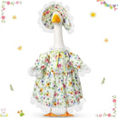 Spring Floral Goose Outfit Lawn Porch Goose Clothes 23" Lolita Spring Outdoor Patio Yard Lawn Art Decoration by GreenHaven Gardens
