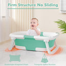 Collapsible Baby Bathtub,Baby Bath Tub with Soft Cushion & Thermometer,Baby Bathtub Newborn to Toddler 0-36 Months,Portable Travel Baby Tub by TinyTreasures Baby Boutique