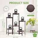 iDavosic.ly 6 Tier Large Plant Stand Indoor, 10 Inch Wide Tall Corner Metal Plant Stands Outdoor for Multiple Plants, Folding Tiered Flower Display Holder Rack Shelf, Violet Bronze by GreenHaven Gardens
