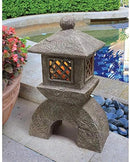 Design Toscano AL958699 Japanese Pagoda Illuminated Lantern Statue: Set of Two,greystone by GreenHaven Gardens