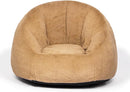 N&V Small Bean Bag Chair for Kids, Children Mini Bean Bag Sack, Foam Filling, Includes Removable and Machine Washable Cover, 27in, Soft Faux Fur (Brown) by TinyTreasures Baby Boutique