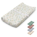 Blissful Diary Muslin Baby Changing Pad with Waterproof Lining Foam, Diaper Changing Table Pad with Cover for Dressers (Botanical Leaf, Rectangular) by TinyTreasures Baby Boutique