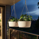 La Jolie Maison Large Hanging Planters - 12 Inch Outdoor Flower Pots, Hanging White Planters Set of 2 by CozyNest Decor