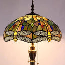 Tiffany Floor Lamp Stained Glass Lamp Standing Reading Light 16x16x70 Inch for Living Room (Amber Yellow Dragonfly) by CozyNest Decor