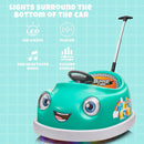 12V Dual Battery Electric Ride on Kids Bumper Car w/Remote Control,360 Degree Spin,Push Rod Rocker Horse Function,3-Speeds Babies & Toddlers Bumping Car Ride on Toy Gift for 1-4 Years Children（Green） by TinyTreasures Baby Boutique