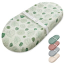 Blissful Diary Muslin Baby Changing Pad with Waterproof Lining Foam, Diaper Changing Table Pad with Cover for Dressers (Monstera, Avocado) by TinyTreasures Baby Boutique