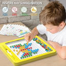 Large Magnetic Dots Board for Kids, Magnetic Drawing Board for Toddlers, Magnetic Dot Art with Magnetic Pen, Montessori Preschool Education Travel Toys for Kids Boys Girls Age 2 3 4 5 6 7 Years Old by TinyTreasures Baby Boutique