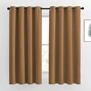 NICETOWN Bedroom Curtains 63 inch Length 2 Panels - Grommet Top Blackout Room Darkening Sound Reduction Privacy Thermal Drapes for Flat/Laundry, Gold Brown, W52 x L63 by TinyTreasures Baby Boutique