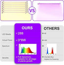 LED Grow Light Strips, Full Spectrum Plant Growing Lights for Indoor Plants 3000K, 144 LEDs Plant Lamp with 3/9/12H Timer, 10 Dimmable Levels, 3 Head 13 Inches (2 Strip 3 Pack 3000K) by GreenHaven Gardens