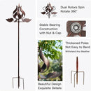 Yard Garden Wind Spinners - Large Tulip Outdoor Metal Wind Spinners with Stake, Yard Art Lawn Garden Decor (24" W x 73" H) by GreenHaven Gardens