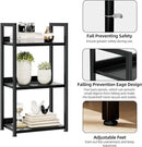 NUMENN Narrow Bookshelf, 3 Tier Bookshelves, Home Office Bookcase Shelf Storage Organizer, Free Standing Storage Shelving Unit for Bedroom, Living Room and Home Office, Black by CozyNest Decor
