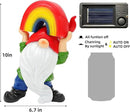 Garden Gnome Statue with Rainbow Solar Lights Large Garden Sculptures Outdoor Decorations Patio Lawn Yard Garden Decor Gifts for Women Mom by GreenHaven Gardens