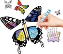 SANYIYIBA 24 Pack Flying Butterfly Craft Kit with 12 Wind Up Butterflies and 12 Color Pens DIY Toys for Kids' Parties School Activities and Parent-Child Fun by TinyTreasures Baby Boutique