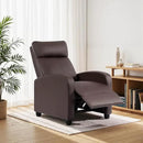 BestMassage | Recliner Chair | with 2 Point Massage Function | Leather Dark Brown | with Lumbar Support, Adjustable Push Back, Footrest & Padded Seat | Easy Assembly | for Living Room, Home Theatre by CozyNest Decor