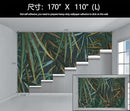 Dark Tropical Palm Leaf Wallpaper Mural Oil Painting Style Abstract Leaves Wall Mural (Not Peel and Stick) by CozyNest Decor