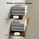 BAYKA Floating Shelves for Wall, 22.5 inches Wall Mounted Rustic Wood Shelves for Bathroom, Bedroom, Living Room, Floating Shelves for Books/Storage/Decor(Rustic Brown,Set of 3) by CozyNest Decor