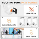 3-Pack 2.2L Glass Laundry Detergent Dispenser Set with Stand - Premium Liquid Soap Dispenser with PP Spigots, Measuring Cups, and Chalkboard Labels for Laundry Room Organization and Storage by CozyNest Decor