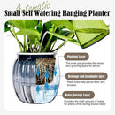 Small Hanging Planters Self Watering 5 Inch, 3 Set Hanging Plant Pot for Indoor Outdoor Plants, Hanging Flower Pots with Drainage Hole & 2 Kinds of Plant Hangers for Garden Home Decor by GreenHaven Gardens