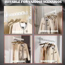 Wall Mount Coat Hanger Holder White Clothes Drying Organizer Rack Garment Hooks Aluminium Retractable Folding Indoor Wall Mounted Hanger Space Saver for Laundry Room Bedroom White 2 Pack with 8 Hooks by CozyNest Decor
