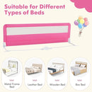 BABY JOY Bed Rails for Toddlers, 71'' Extra Long, Swing Down Bed Guard w/Safety Strap, Folding Baby Bedrail for Kids Twin, Double, Full Size Queen & King Mattress (71-Inch, Pink) by TinyTreasures Baby Boutique