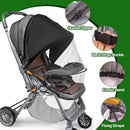 Baby Mosquito Net for Stroller Sun Shade, 2-in-1 Stroller Cover for Sun Protection with Two-Way Zipper and Storage Bag, Breathable Strollers Bug Net Suitable for Bassinet, Cradle, Car Seat – Black by TinyTreasures Baby Boutique