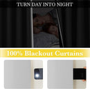 NICETOWN 100% Travel Blackout Curtains for Baby, Grommet Thermal Insulated Energy Saving Window Treatments Lightweight & Easy to Install for Bedroom, W52 x L84, Off White, 2 Panels by TinyTreasures Baby Boutique