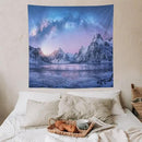 HZOHNAGO Mountain Tapestry Aurora Snow Mountain Sunset Pattern Printed Wall Tapestry Wall Hanging for Bedroom Living Room Dorm 60" W x 60" H by CozyNest Decor