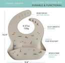 Loulou Lollipop Soft, Waterproof Silicone Feeding Bib for Babies and Toddlers by TinyTreasures Baby Boutique