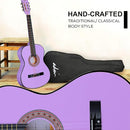 ADM Beginner Acoustic Classical Guitar 38 Inch Nylon Strings Wooden Guitar Bundle Kit for Kid Boy Girl Student Youth Guitarra Online Lessons with Gig Bag, Strap, Tuner, Strings, Purple by TinyTreasures Baby Boutique