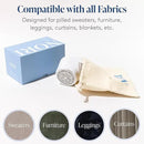 Nori Trim Fabric Shaver - Lint Remover for Clothes & Furniture Couch Pilling - Sweater Pill Remover - Clothes Shaver with 6 Precision Blades - Wireless and Rechargeable - White by CozyNest Decor