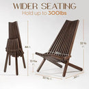 IDZO Elina FSC Eucalyptus Tamarack Chair, 300Lbs Capacity Modern Adirondack Style, Wooden Folding Seat, for Fire Pit Outdoor & Indoor - Cinnamon, Single by CozyNest Decor