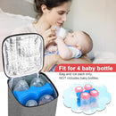 Accmor Breastmilk Cooler Bag with Ice Pack, Baby Bottle Cooler Bags, Insulated Tote Bags On The Go, Fits 4 Large 8oz Bottles, for Nursing Mom Daycare Travel, Grey by TinyTreasures Baby Boutique