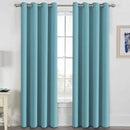 H.VERSAILTEX Blackout Curtains for Bedroom Living Room Thermal Insulated Drapes Innovated Microfiber Window Panels Drapes, Grommet Top, 52 by 96 - Inch -Set of 2 - Aqua by CozyNest Decor
