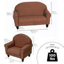 Children's Factory As We Grow Chair and Couch, Flexible Seating for Daycare or Preschool, Kids Reading Couch, Playroom Furniture, Walnut by CozyNest Decor