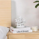7.1" H White Coral Decor, Resin Statue, Nautical Decorations for Home, Bedroom, Bathroom, Living Room, Beach/Coastal/Ocean Themed Cabinet Shelf Tabletop Decor by CozyNest Decor