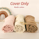 Hooyax Muslin Baby Lounger Cover 1 Pack, 100% Cotton Soft & Breathable Infant Lounger Covers Only for Newborn (Light Pink) by TinyTreasures Baby Boutique