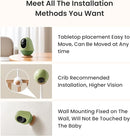 Smart WiFi Baby Monitor, Baby Camera Monitor with Cry/Sleep/Face-Covered/Danger Zone Detection, 24/7 Recording & Reports, Data Encryption – 3K HD, 5MP, 6X Zoom, Multi-Users, 2-Way Talk by TinyTreasures Baby Boutique