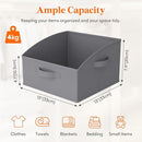 Lifewit Storage Baskets for Shelves, 6 Packs Non-woven Fabric Trapezoid Closet Organizer Bins with Handles, Foldable Clothing Containers Box for Clothes, Toy, Towel, Book, DVD, Hats, Small-Grey by TinyTreasures Baby Boutique