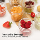 KeaBabies 12pk 4oz Glass Baby Food Containers with Lids - Leak-Proof, Microwavable Small Glass Jars, Baby Purees & Toddler Snack Storage Containers, BPA-Free, Dishwasher & Freezer Safe (Terracotta) by TinyTreasures Baby Boutique