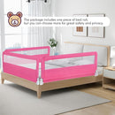 BABY JOY Bed Rails for Toddlers, 59'' Extra Long, Swing Down Bed Guard w/Safety Straps, Folding Baby Bedrail for Kids Twin, Double, Full Size Queen & King Mattress (Pink, 59-Inch) by TinyTreasures Baby Boutique
