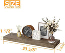 BAMEOS Floating Shelf, 24x6 Wall Shelf,Decor Wall Mounted Shelves,Hanging Shelf Set for Bathroom Kitchen Living,Kitchen,Room Bedroom Storage by CozyNest Decor