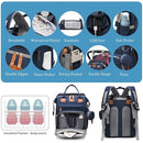 Jeryswet Baby Diaper Bags with Changing Station, Waterproof Large Capacity Diaper Bag Backpack for Moms Dads with USB Charging Port and Stroller Straps, Baby Shower Gifts, Blue by TinyTreasures Baby Boutique