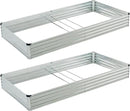 8x4x1ft(2 Pack) Galvanized Raised Garden Bed,Outdoor Planter Box Metal Patio Kit Planting Bed for Vegetables Flowers Herb,Silver by CozyNest Decor