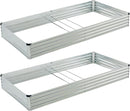 8x4x1ft(2 Pack) Galvanized Raised Garden Bed,Outdoor Planter Box Metal Patio Kit Planting Bed for Vegetables Flowers Herb,Silver by GreenHaven Gardens