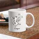 Cow Ceramic Cup 11 15Oz, Personalized Cow Coffee Mug Gift For Christmas, Unique Animal White Accent Coffee Cup, Custom Cows Lover Coffee Mug With Name, Unique Cows Teacup Gift For Kid Child Birthday by TinyTreasures Baby Boutique