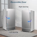 Commercial Ice Maker Machine 120 LBS/24H, 60 LBS Cold Preservation Bin for 4-6 H, Freestanding Undercounter Ice Maker Stainless Steel, 40 Ice Trays Built-in Ice Machine for Restaurant Bar Kitchen Cafe by CozyNest Decor