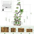 Simple Trending Plant Stand Indoor with Grow Lights, Heavy Duty 8 Tier Tall Plant Shelf for Plants Multiple, Metal Wood Plant Shelves Plant Display Holder for Garden, Black by GreenHaven Gardens