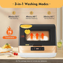 Compact Portable Dishwasher Countertop with Filter and Hybrid Drying Function, 360° Streak-Free Deep Cleaning, 3 Washing Programs, Mini Dishwasher for Apartments& RVs by TinyTreasures Baby Boutique